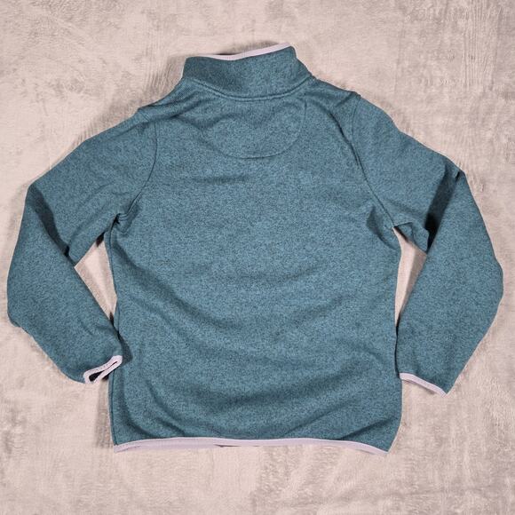 Two LL Bean Women's Sweater Fleece Pullovers Medium Soft Spruce And Red - Picture 7 of 15